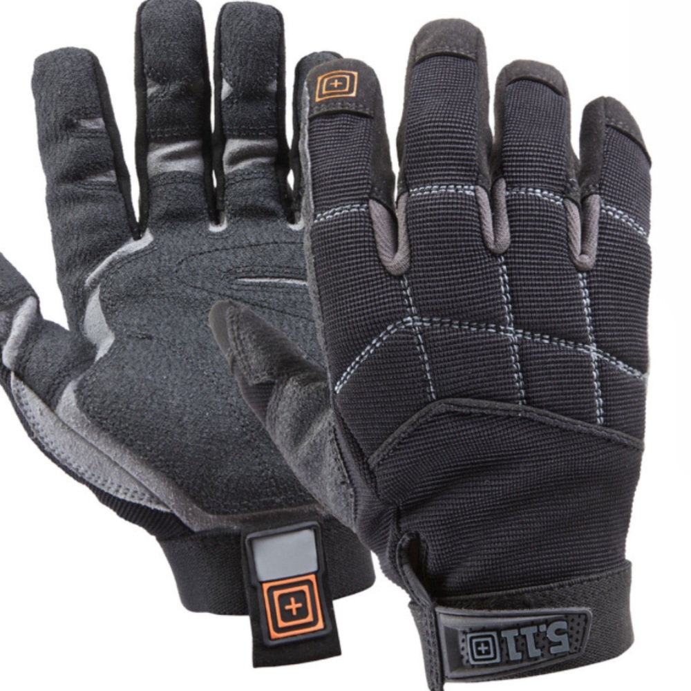 5.11 Station grip tactical gloves, black, size Medium.